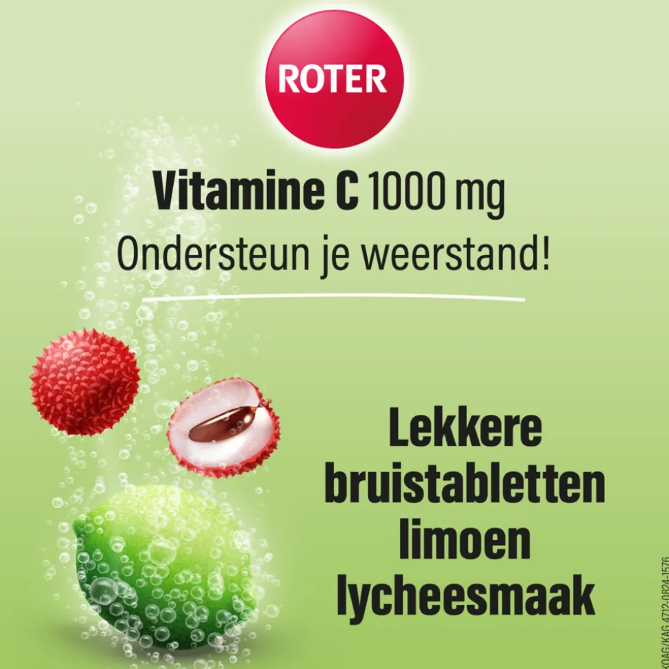 Roter Vitamine C 1000 mg Lime- Lychee 15 bruistabletten