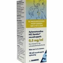 Sandoz Xylometazoline 0.05% Neusdruppels 10 ml