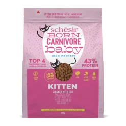 Schesir Born Carnivore Kitten Kattenvoer Chicken & Egg 255 gr