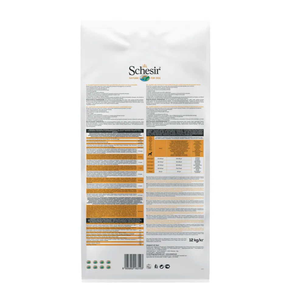 Schesir Hondenvoer Dry Large Kip 12 kg