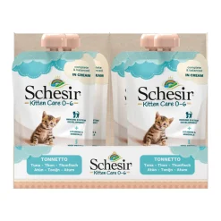 Schesir Kattenvoer Kitten 0-7 Tonijn in Cream 150 gr