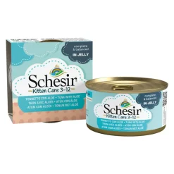 Schesir Kattenvoer Kitten 3-12 Tonijn - Aloe in Gelei 85 gr