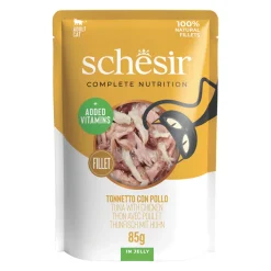 Schesir Kattenvoer Pouch Tonijn - Kip in Gelei 85 gr