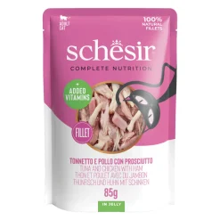 Schesir Kattenvoer Tonijn - Kip - Ham in Gelei 85 gr