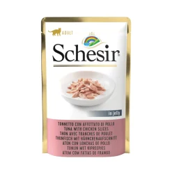 Schesir Kattenvoer Tonijn - Kipreepjes in Gelei 85 gr