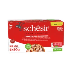 Schesir Kattenvoer Tonijn - Garnaal 6 x 50 gr