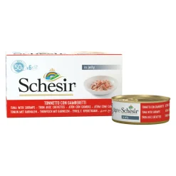 Schesir Kattenvoer Tonijn - Garnaal 6 x 50 gr