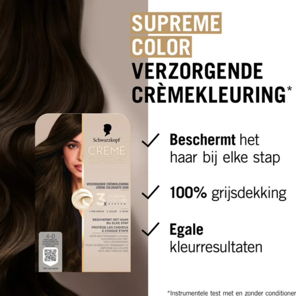 Schwarzkopf Creme Supreme Haarkleuring 4-0 1 set