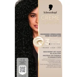 Schwarzkopf Creme Supreme Haarkleuring 1-0 1 set