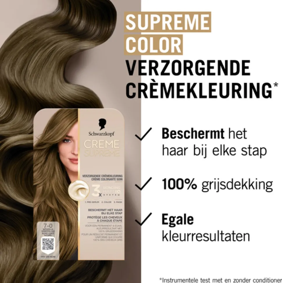 Schwarzkopf Creme Supreme Haarkleuring 7-0 1 set