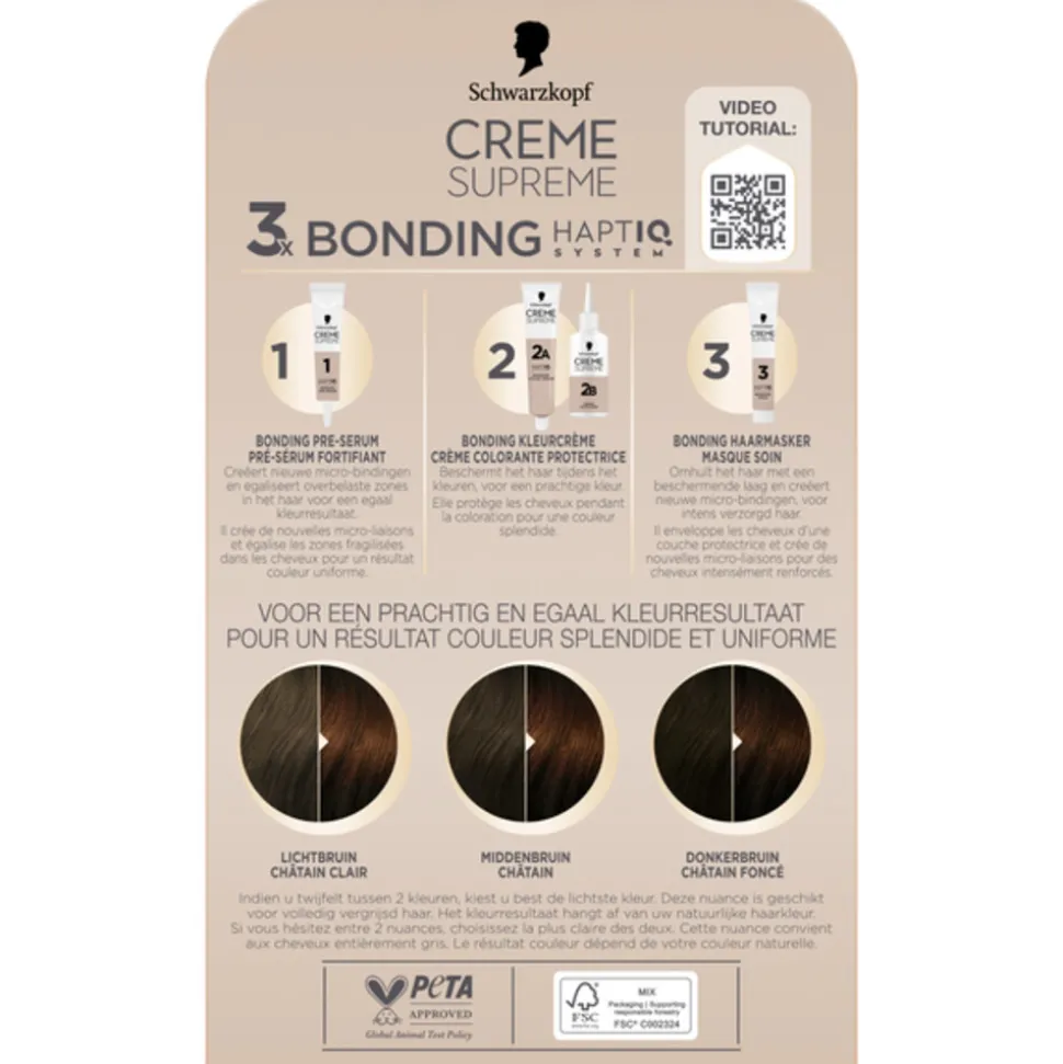 Schwarzkopf Crème Suprème Haarkleuring 5-60 1 set