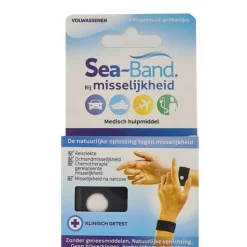 Sea Band Polsband bij Misselijkheid Zwart