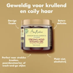 Shea Moisture Strong Hold Styling Gel Jamaican Black Castor Oil + Flaxseed 431 ml