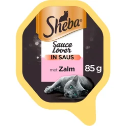 Sheba Kattenvoer Natvoer Sauce Lovers Zalm 85 gr