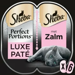 Sheba Perfect Portions Kattenvoer Natvoer Luxe Zalm Paté 112,5 gr