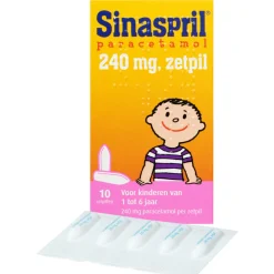 Sinaspril Paracetamol 240mg Zetpil 10 stuks