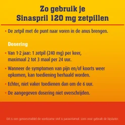 Sinaspril Paracetamol 240mg Zetpil 10 stuks