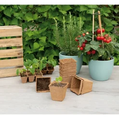 SOGO Biologische Kweekpotjes Vierkant 8 cm 10 stuks