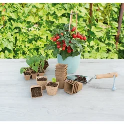 SOGO Biologische Kweekpotjes Vierkant 6 cm 10 stuks