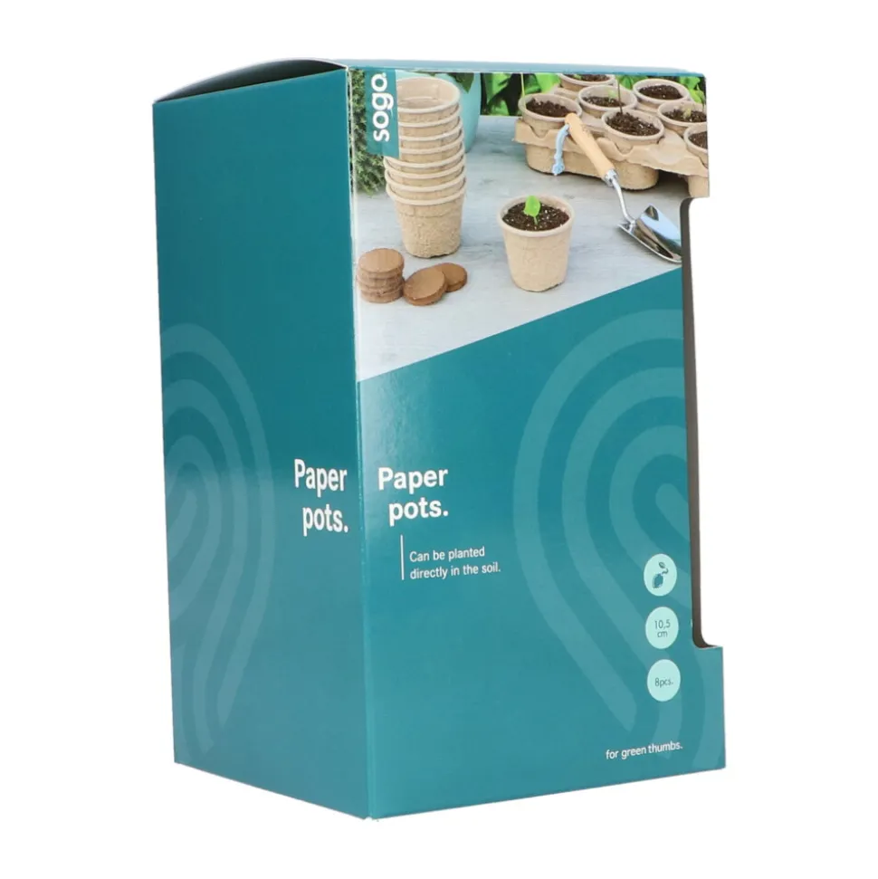 SOGO Paperpot 10,5 cm 8 stuks