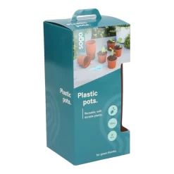 SOGO Plastic Potje Terra Kleur 9 cm 18 stuks