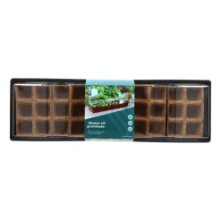 SOGO Vensterbank Kweekkas met 30 Turfpotjes