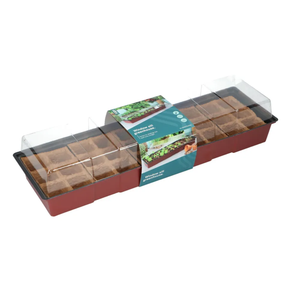 SOGO Vensterbank Kweekkas met 30 Turfpotjes