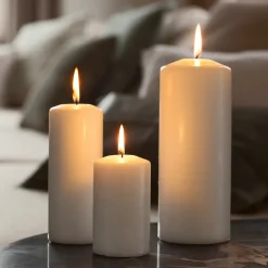 SPAAS Cilinderkaars Ivoor 80/200 mm ± 100 branduren