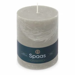 SPAAS Rustieke Pillarkaars ± 95 branduren Lichtgrijs