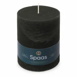 SPAAS Rustieke Pillarkaars ± 95 branduren Zwart