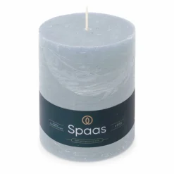 SPAAS Rustieke Pillarkaars ± 95 branduren Lichtblauw