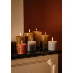 SPAAS Rustieke Pillarkaars ± 95 branduren Lichtroze