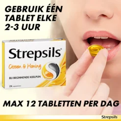 Strepsils Zuigtabletten Citroen & Honing 24 tabletten