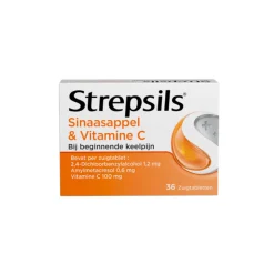 Strepsils Zuigtabletten Sinaasappel & Vitamine C 36 tabletten