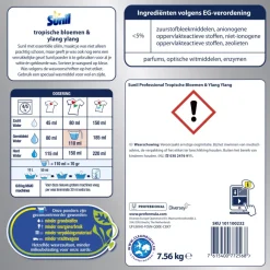 Sunil Professional Wasmiddel Poeder Tropische Bloemen & Ylang Ylang - 108 Wasbeurten Pro Formula 7,56 kg