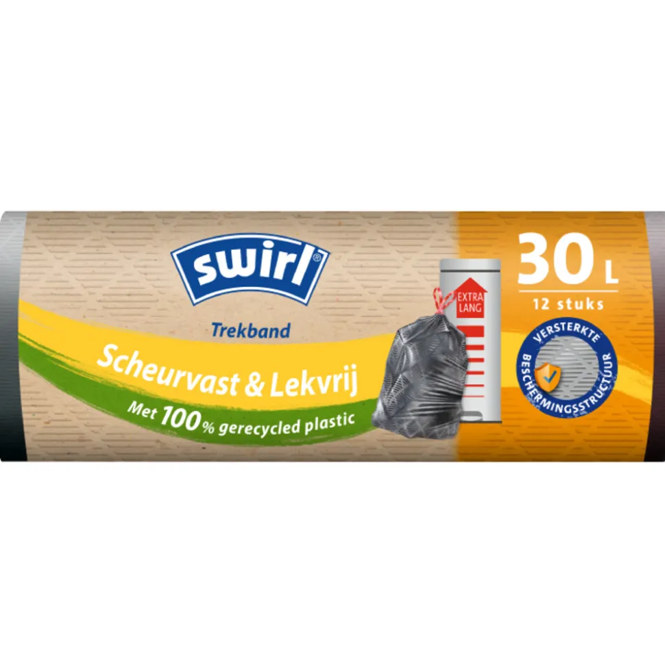 Swirl Afvalzakken met Trekband 30 liter 12 stuks