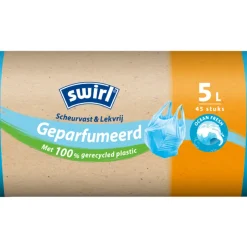 Swirl Pedaalemmerzakken Geparfumeerd Ocean Fresh 5 liter 45 stuks