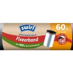 Swirl Pedaalemmerzakken met Fixeerband 60 liter 10 stuks