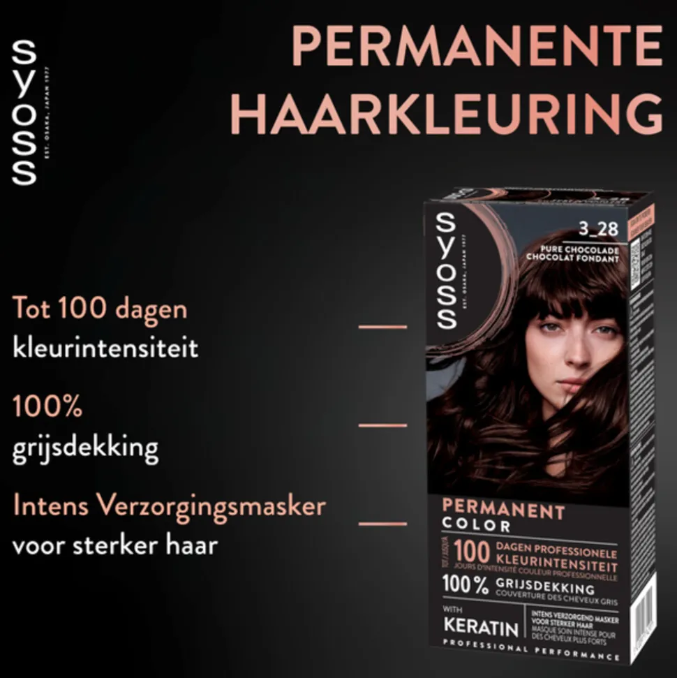 Syoss Baseline Haarverf 3-28 Pure Chocolade