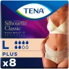 TENA Silhouette Classic Underwear High Waist Blanc Plus L 8 stuks