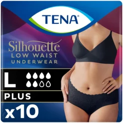 TENA Silhouette Underwear Low Waist Blanc Plus L 10 stuks