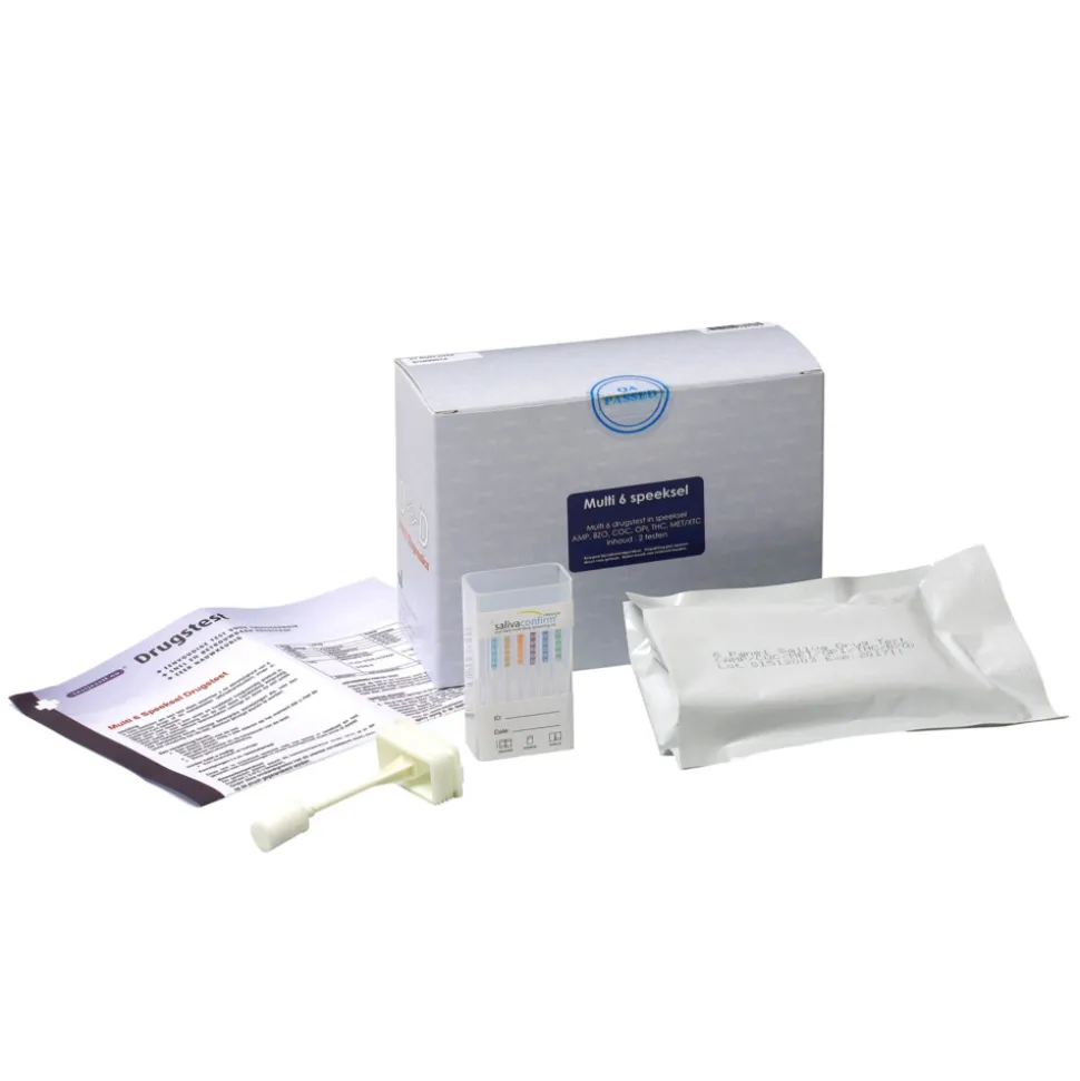 Testjezelf.nu Multi Speeksel 6 Drugtest Kit 2 stuks