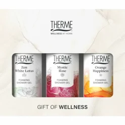 Therme Foaming Shower Favorites Geschenkset Orange Happiness + Zen White Lotus + Mystic Rose 1 set