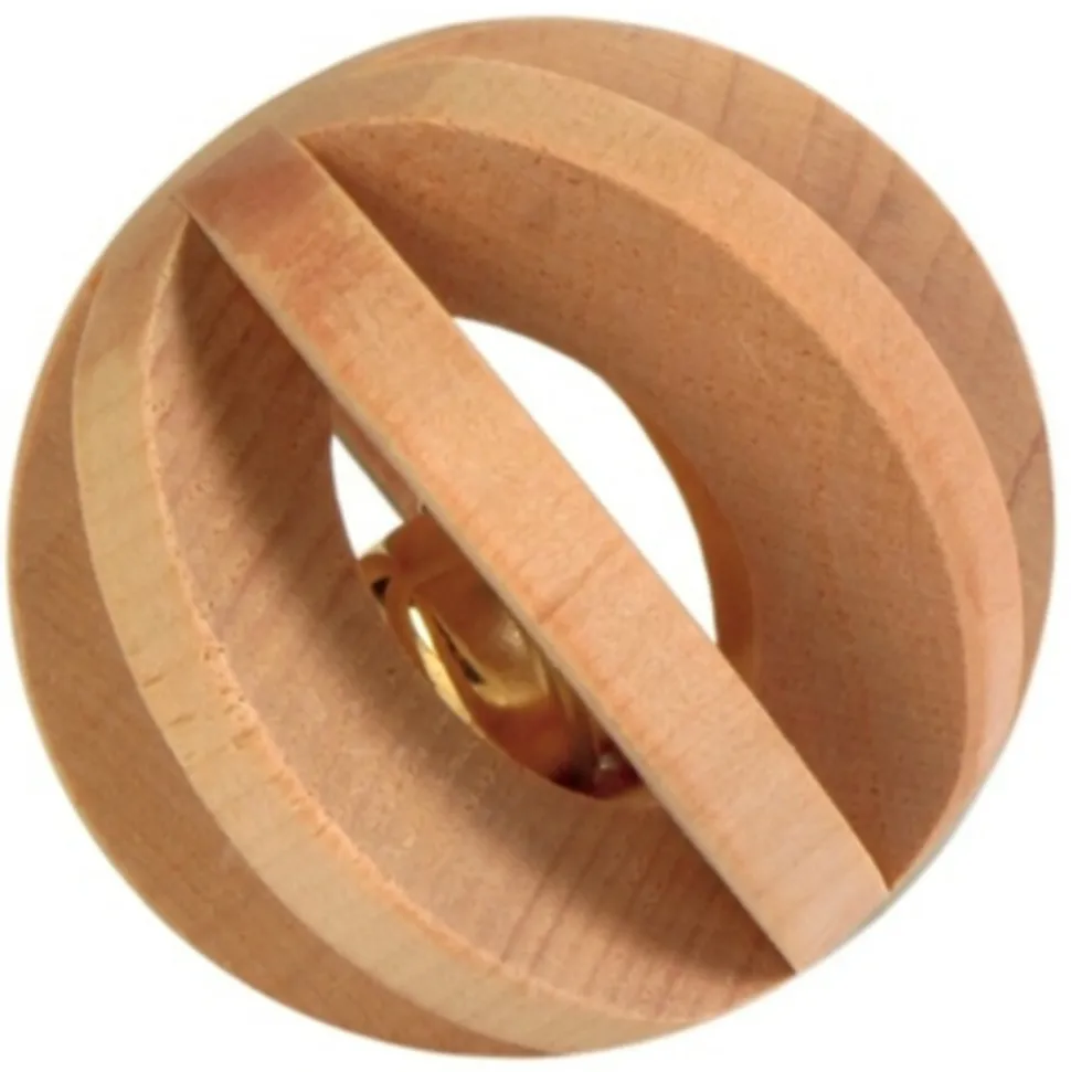Trixie Speelbal Hout met Bel 6 cm