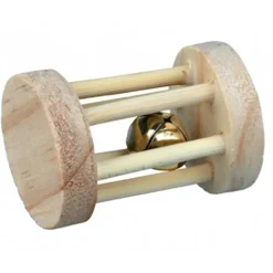 Trixie Speelrol Hout met Bel 7 x 5 cm