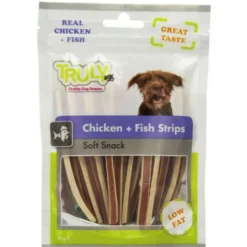 Truly Hondensnack Strips Chicken & Fish 90 gr