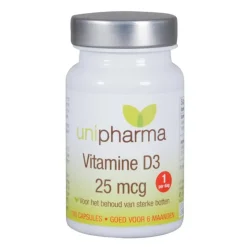 Unipharma Vitamine D3 25mcg 180 capsules