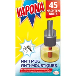 Vapona Anti-Mug Muggenstekker Navulling 45 nachten 18 ml