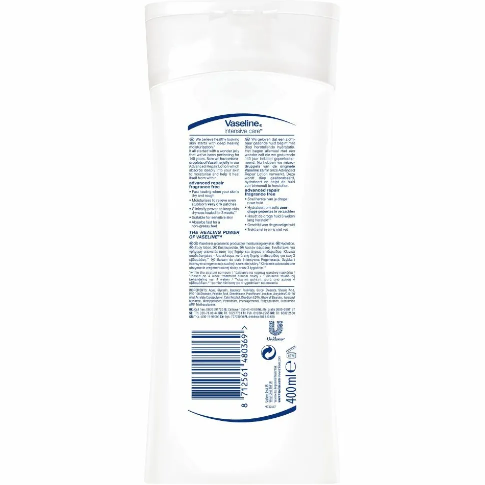 Vaseline Bodylotion Advanced Repair 400 ml