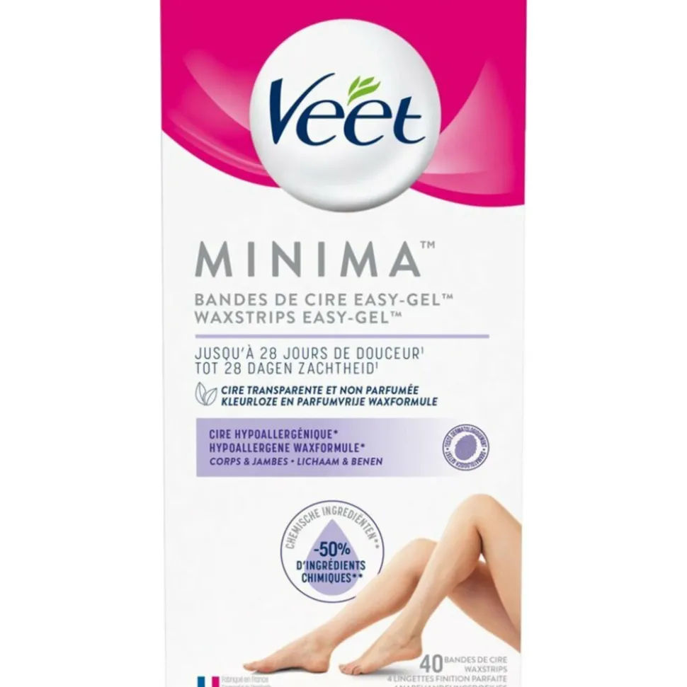 Veet Koude Waxstrips Minima Benen Hypoallergeen 40 stuks